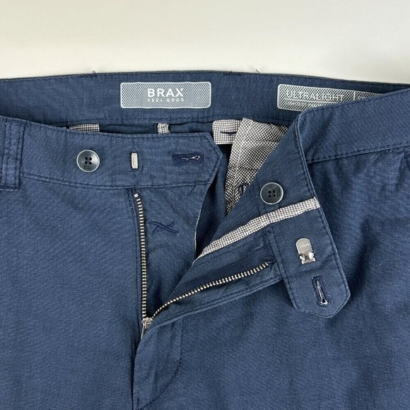 Brax Pants Men 37x29* Blue Everest Ultralight Chino Straight Regular Fit Stretch - Picture 5 of 15